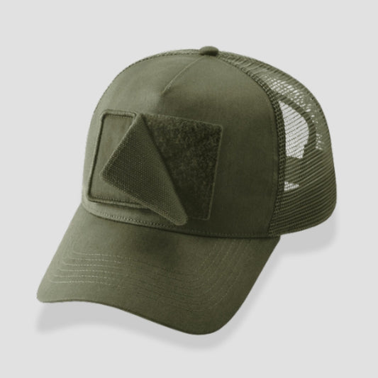 Snapback Trucker Cap mit Klett Oliv