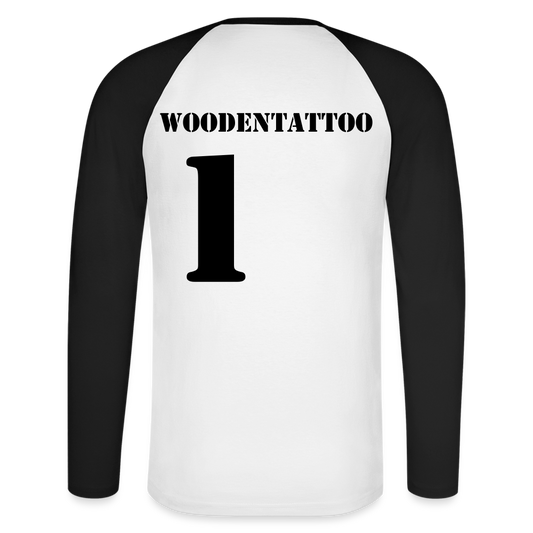 Woodentattoo Classic Soccer Style (Longsleeve) - Weiß/Schwarz