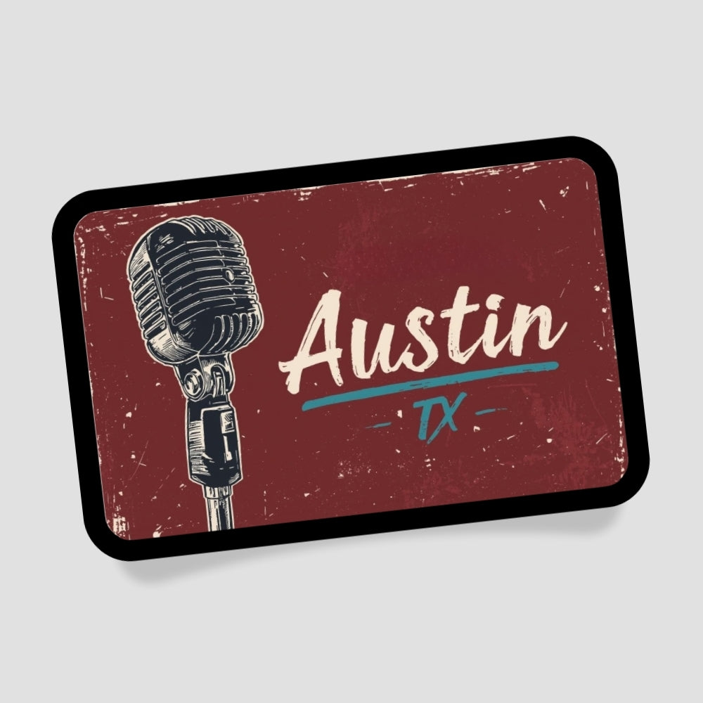 Austin TX Mikrofon Patch mit Klett