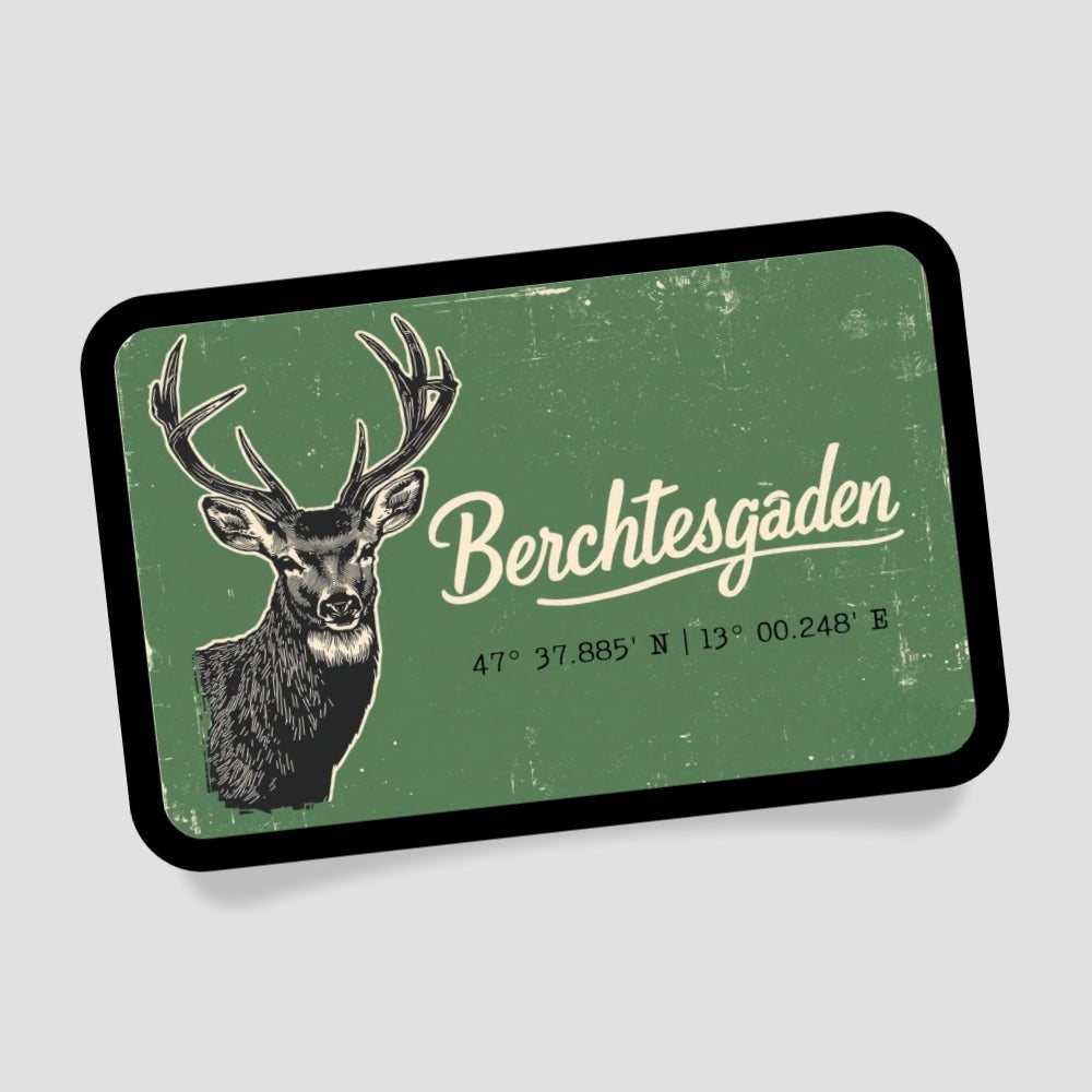 Berchtesgaden Hirsch Patch mit Klett