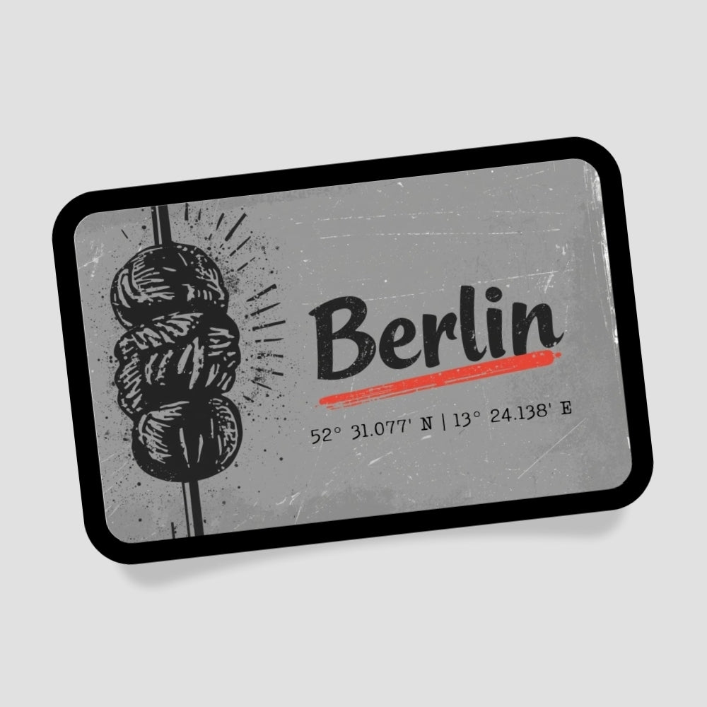 Berlin Dönerspiess Patch mit Klett