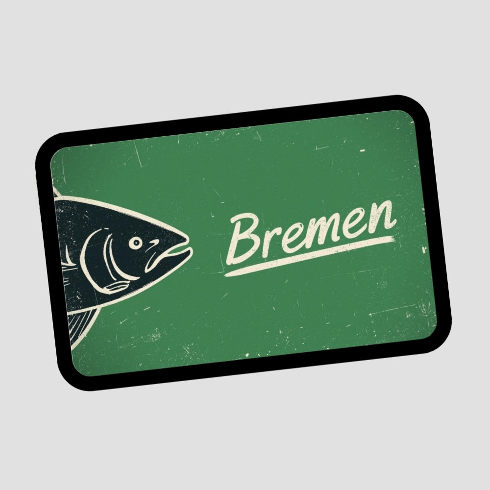 Bremen Fisch Patch mit Klett