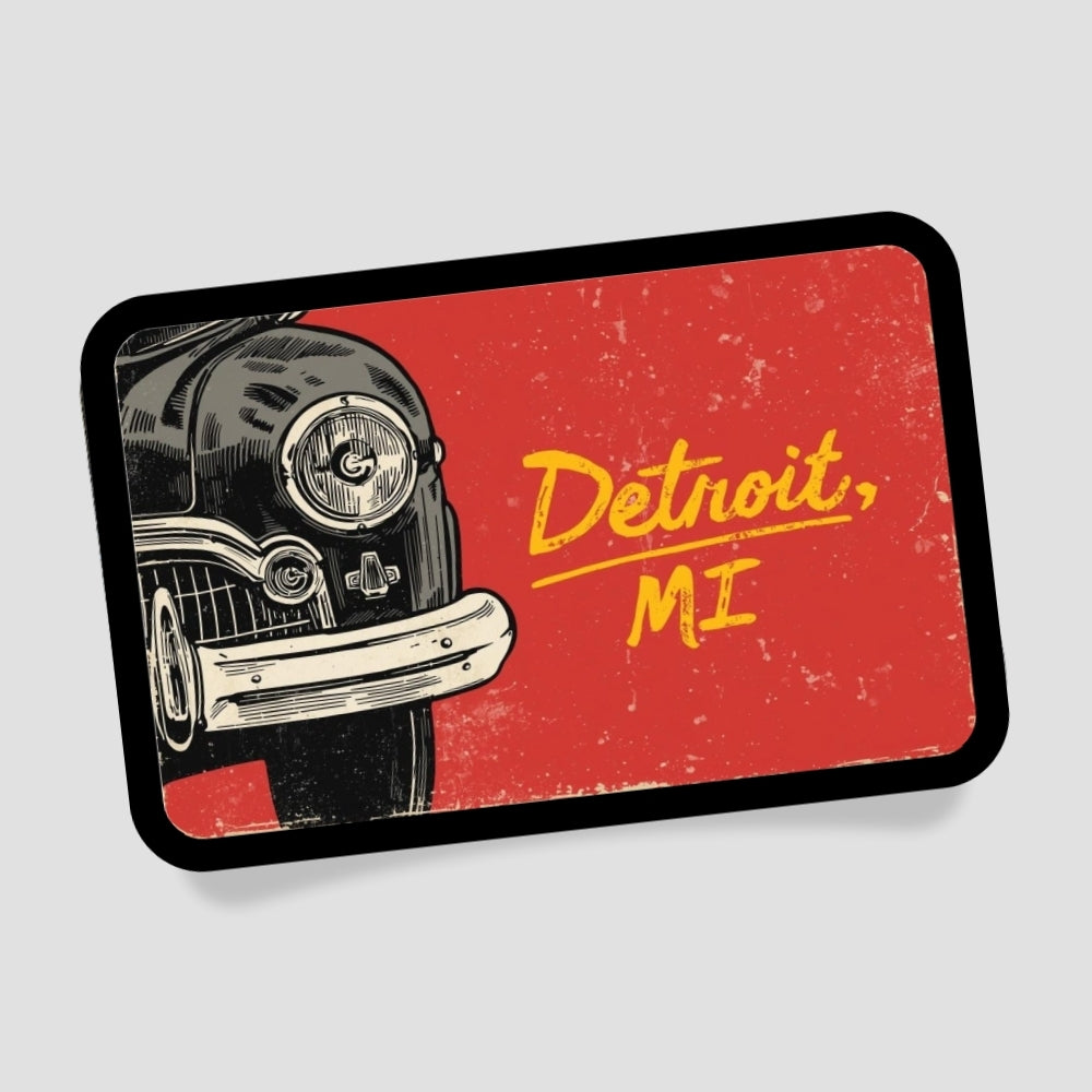 Detroit Oldtimer Patch mit Klett