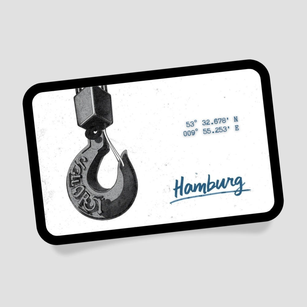 Hamburg Kranhaken Patch mit Klett