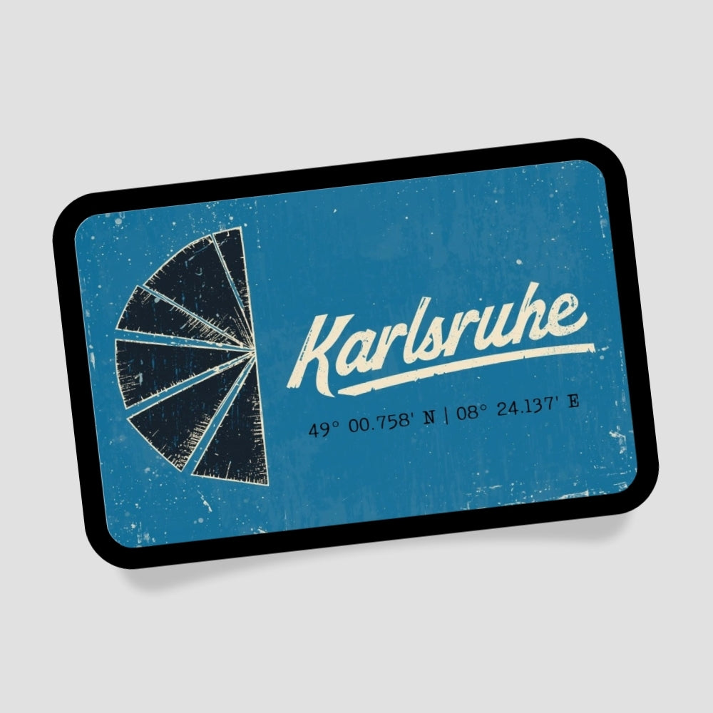 Karlsruhe Fächer Patch mit Klett