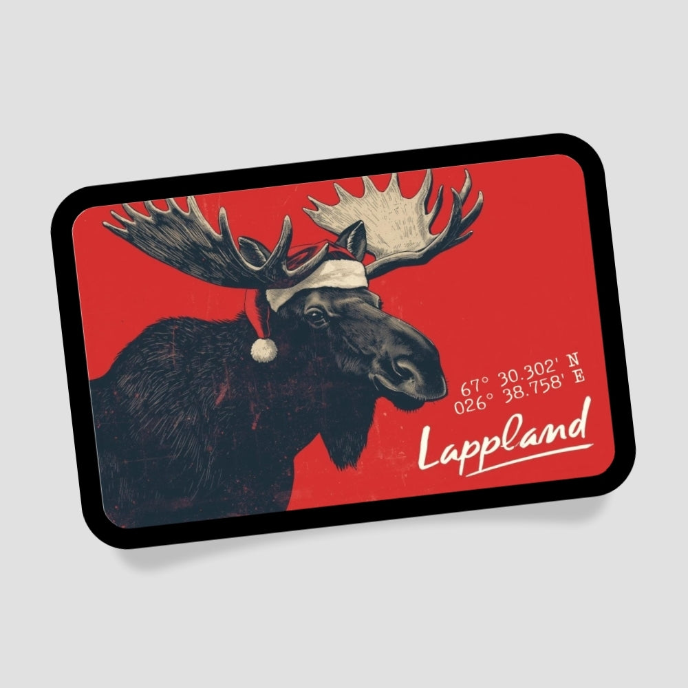 Lappland Elch Weihnachten Patch mit Klett