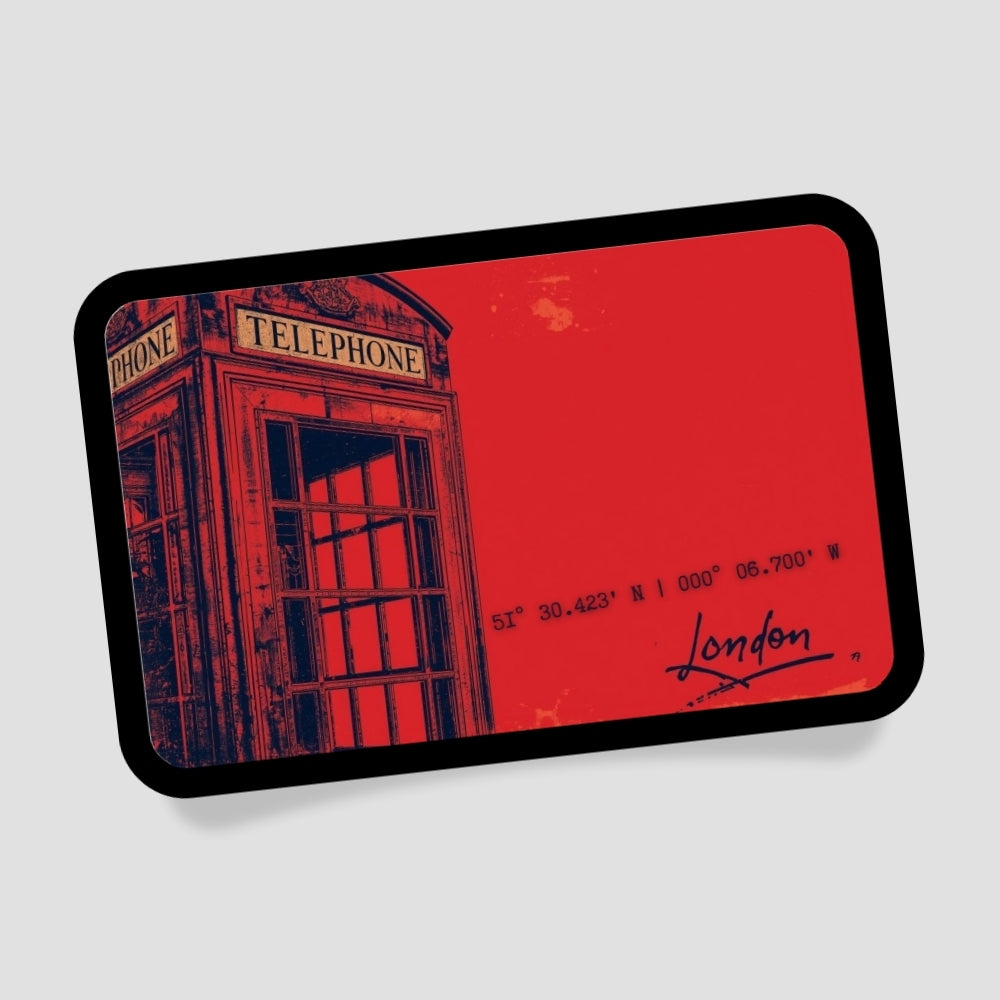 London Telefonzelle Patch mit Klett