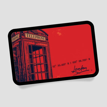London Telefonzelle Patch mit Klett