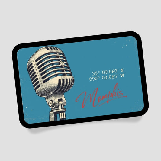 Memphis Mikrofon Patch mit Klett