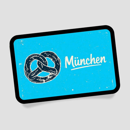 München Bayern Brezel Patch mit Klett