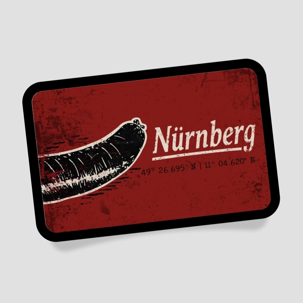 Nürnberg Rostbratwurst Patch mit Klett