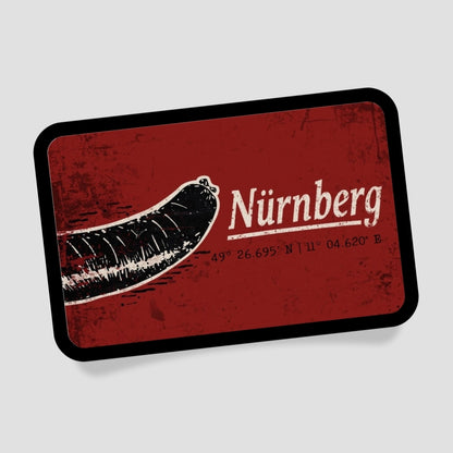 Nürnberg Rostbratwurst Patch mit Klett