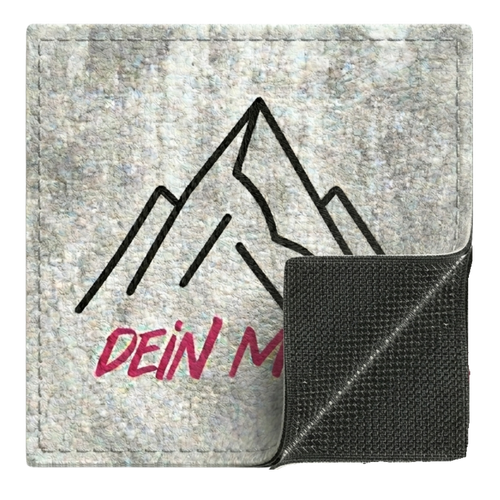 Quadratischer Patch mit Klett-Rückseite zum Aufkletten mit eigenem Motiv selbst gestaltet