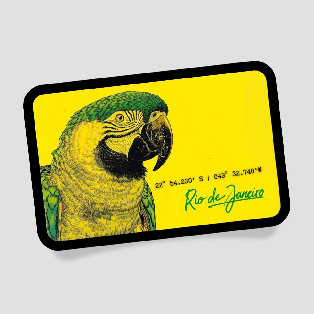 Rio Papagei Patch mit Klett