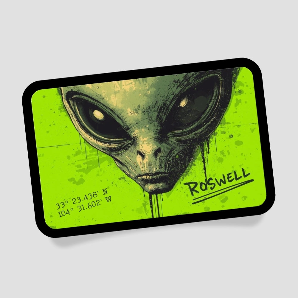 Roswell Alien Patch mit Klett