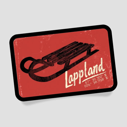 Schlitten Lappland Patch mit Klett