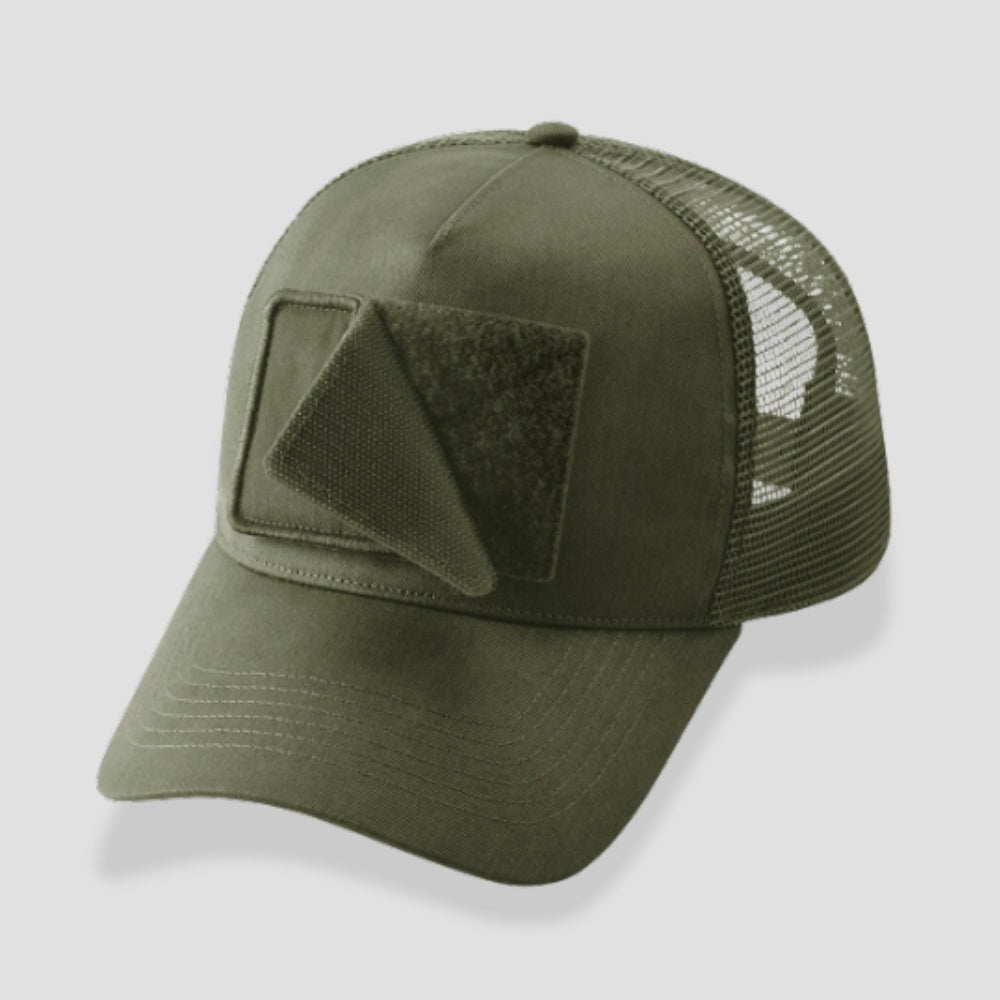 Snapback Trucker Cap mit Klett Oliv