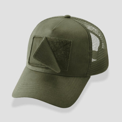 Snapback Trucker Cap mit Klett Oliv