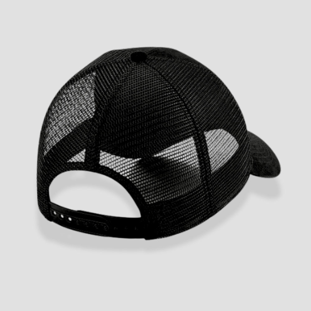 Snapback Trucker Cap mit Klett Schwarz