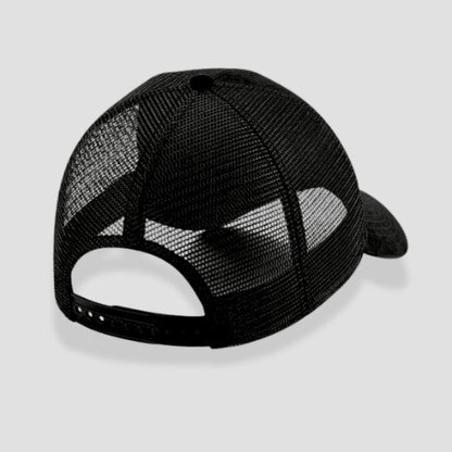 Snapback Trucker Cap mit Klett Schwarz