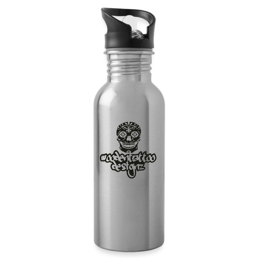 Woodentattoo Logo (Trinkflasche) - Lightsilver